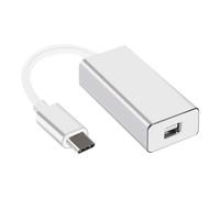 DLH - Adaptateur vidéo - USB-C (M) pour Mini DisplayPort (F) - 16 cm - support pour 4K60Hz - gris aluminium