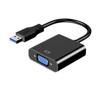 DLH - Adaptateur vidéo - USB type A (M) pour 15 pin VGA (F) - 20 cm - noir
