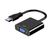 DLH - Adaptateur vidéo - USB type A (M) pour 15 pin VGA (F) - noir