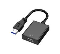 DLH - Adaptateur vidéo - USB type A mâle pour HDMI femelle - 20 cm - noir - support 1080p