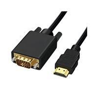 DLH Energy Câble adaptateur HDMI mâle vers VGA mâle DY-TU5463B 2 m Noir 1080p 60 Hz