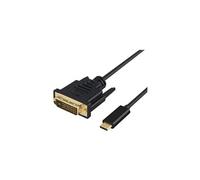 DLH - Câble adaptateur - 24 pin USB-C (M) pour DVI-D (M) - 1.8 m - support 1080p - noir