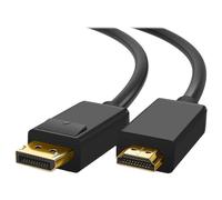 DLH - Câble adaptateur - DisplayPort mâle pour HDMI mâle - 2 m - noir - actif, support pour 4K60Hz (3840 x 2160)