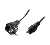 DLH - Câble d'alimentation - IEC 60320 C5 pour power CEE 7/7 (M) - 1 m - connecteur à 90 ° - noir