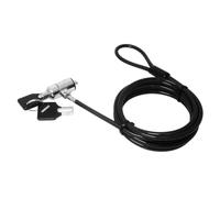 DLH Energy Câble de verrouillage DY-CS3310 1,8 m pour ordinateur et projecteur Noir avec clé