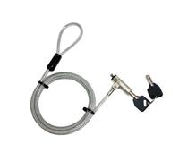 DLH Cable de securite antivol hp nano a cle pour ordinateur portable, 1,8 m, Clé, Argent DY-CS4113