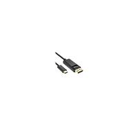 DLH - Câble DisplayPort - 24 pin USB-C (M) pour DisplayPort (M) - 1.8 m - support 4K - noir
