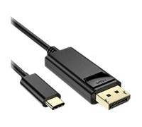 DLH CABLE ADAPTATEUR USB-C VERS DISPLAYPORT 1,8M, 1,8 m, USB Type-C, DisplayPort, Mâle, Mâle, Droit DY-TU4148B