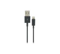 DLH Energy Câble DY-TU1704B Lightning vers USB A 1 m Noir Droit
