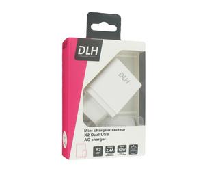DLH - chargeur secteur 2 ports USB 12w