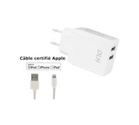 DLH - chargeur secteur 12w USB iPhone ipad mfi