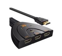 DLH - Commutateur vidéo/audio - 3 x HDMI - de bureau