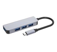 DLH Energy – Concentrateur (hub) USB-C DY-TU5195 – 4x USB-A 3.2 Gen 1 5 Gbit/s Aluminium 13 cm
