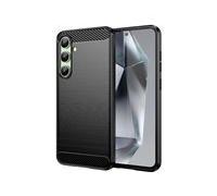 DLH Energy Coque en silicone pour Samsung Galaxy S24 FE (SM-S721) Noire 6,7''