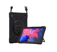 DLH COQUE RENFORCEE AVEC BANDOULIERE, POIGNEE ROTATIVE ET PIED SUPPORT POUR LENOVO TAB P11 11' (ZA7R, ZA7X, TB-J606, TB-J606F, TB-J606X..), Anti-chocs