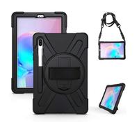 DLH Coque renforcee avec bandouliere, poignee rotative et pied support pour Samsung Galaxy Tab S6 (SM-T860 / SM-T865), Anti-chocs, Samsung, SAMSUNG Ga