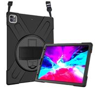 Dlh Coque Renforcee Avec Emplacement Stylet, Bandouliere, Poignee Rotative Et Pied Support Pour Apple Ipad Pro 12.9" 5eme Génération (2021)