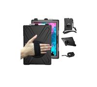 DLH Coque renforcée avec emplacement stylet, bandoulière, poignée rotative et pied support pour SAMSUNG Galaxy Tab Active Pro (SM-T540 / SM-T545 / SM-