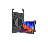 DLH Coque Renforcée DY-RC4479 avec Support & Bandoulière pour Samsung Galaxy Tab S7 FE/S7+/S8+ (12.4") Noir, Anti-chocs, 260g