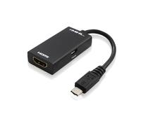 DLH DY-TU3170B Adaptateur graphique USB Noir, dimensions 180x26x12mm, poids 17g, conditionnement 260x75x13mm, poids du paquet 23g, 1 pièce
