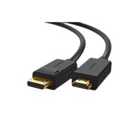 DLH DY-TU3569B Câble Adaptateur Vidéo 2m DisplayPort Mâle vers HDMI Mâle Noir - Connecteurs Droit - 1 Pièce