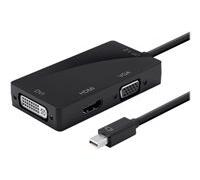 DLH DY-TU3574 - Convertisseur interface vidéo - Mini DisplayPort (M) pour HD-15 (VGA), DVI-I, HDMI (F) - 17 cm