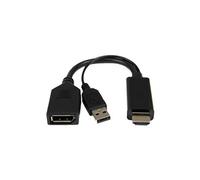 DLH DY-TU4247B - Adaptateur vidéo - USB (alimentation uniquement), DisplayPort pour HDMI mâle - support 4K