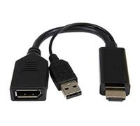 DLH DY-TU4247B, DisplayPort, HDMI + USB, Femelle, Mâle, Droit, Droit