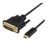 DLH DY-TU4810B câble vidéo et adaptateur 1,8 m USB Type-C DVI Noir