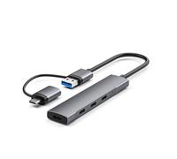DLH DY-TU4995, USB 3.2 Gen 1 (3.1 Gen 1) Type-A + Type-C, Argent, USB 3.2 Gen 1 (3.1 Gen 1) Type-C, 101 mm, 21 mm, 8 mm