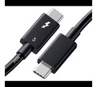 DLH DY-TU5505B Câble Thunderbolt 5 USB-C Mâle/Mâle 1m 120Gbit/s 240W Support Résolution 1x16K/2x8K E-Mark Noir