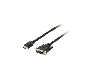 DLH ENERGY Câble HDMI Mâle - DVI-D Mâle - Longueur 1.8m - Noir