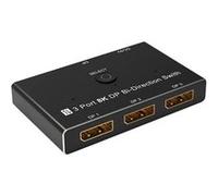 DLH Energy - Commutateur vidéo/audio - bidirectionnel, 8K - 3 x DisplayPort - de bureau G