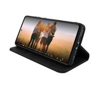 DLH Etui folio noir porte cartes avec rabat pour Samsung Galaxy A52 (SM-A525) et Galaxy A52 5g (SM-A526)