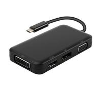 DLH Energy Adaptateur vidéo DY-TU4880B USB-C vers HDMI/DVI/DisplayPort 15 cm Noir 1920x1080