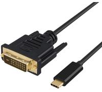 DLH DY-TU4810B, 1,8 m, USB Type-C, DVI, Mâle, Mâle, Droit