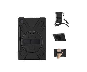DLH ?oque renforcee avec bandouliere, poignee rotative et pied support pour Samsung Galaxy Tab S6 lite ( SM-P610 / SM-P615)