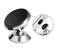 DLH Support voiture magnetique (aimante) pour smartphones a fixer sur tableau de bord, Mobile/smartphone, Support passif, Voiture, Aluminium, Gris DY-