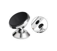 DLH Support Voiture Magnétique Aluminium Gris DY-DU4615 - Fixation Tableau de Bord 360° - Dimensions 33x33x31mm - Poids 48g - Certifié CE