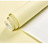 DLHH Papier Peint Autocollant Jaune en PVC imperméable pour Meubles de Cuisine 60 x 120 cm Facile à appliquer Rouleau de Mise à Niveau Amovible