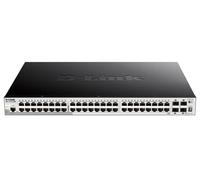DLink DGS-1510-52XMP Switch SmartPro 48 ports Gigabit PoE + 4 ports 10 Giga SFP+ - Budget PoE 370w (740w avec DPS-700) - Switch ONVIF - Idéal pour Entreprise Administration et Réseaux Gérés Noir Taille Unique