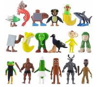 Dlishka Lot de 18 figurines italiennes Brainrot - 4,7-4,5 pouces - Tung Tung Sahur - Figurines amusantes pour enfants et adultes - Tralero Tralala & Lirili Larila Internet Meme - Pour les fans de 6+