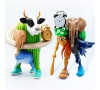 Dlishka Lot de 2 figurines italiennes Brainrot, 7,2 pouces, figurines amusantes Tung Tung Tung Sahur pour enfants et adultes, Tralero Tralala & Lirili Larila Internet Meme Set pour les fans de