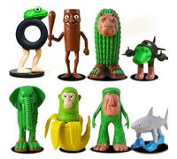 Dlishka Lot de 8 figurines italiennes Brainrot, 4,8 à 8,9 cm, figurines amusantes Tung Tung Tung Sahur pour enfants et adultes, Tralalero Tralala & Lirili Larila Internet Meme Set pour les fans de