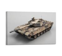 DLJGDS Poster militaire réaliste représentant une bataille détaillée - Char usé - Parfait pour les amateurs - Poster mural décoratif sur toile pour chambre à coucher familiale (30 x 45 cm)