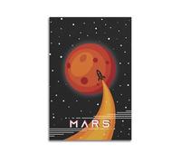 DLJGDS Poster vintage « Go to Mars » - Impression sur toile décorative - Décoration murale moderne pour chambre à coucher - 30 x 45 cm