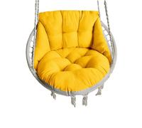 DLLDLGG Coussin De Balancelle en Macramé, Coussin De Chaise Longue en Corde Suspendue, Coussin De Siège en Osier Et Rotin pour Chambre Véranda Terrasse Jardin(Yellow)
