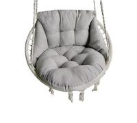 DLLDLGG Coussin De Chaise Hamac Rond en Macramé Marocain Générique, Coussin De Balancelle Œuf, Coussin De Panier Suspendu en Rotin pour Chambre/Balcon, Idéal pour Lire Ou Se Détendre(Gray)