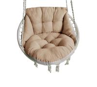 DLLDLGG Coussin De Chaise Hamac Rond en Macramé Marocain Générique, Coussin De Balancelle Œuf, Coussin De Panier Suspendu en Rotin pour Chambre/Balcon, Idéal pour Lire Ou Se Détendre(Light Brown)