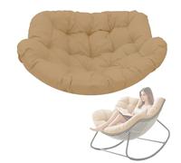 DLLDLGG Coussin pour Fauteuil À Bascule D'extérieur, Coussin De Jardin pour Se Détendre Au Soleil, Coussins en Osier en Forme D'œuf pour Fauteuil À Bascule Papasan, Idéal pour Le Salon Et La Chambre